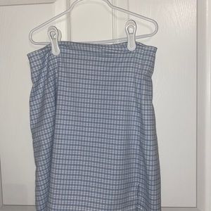 BRANDY MELVILLE BLUE PLAID CARA SKIRT